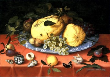 Fleur classiques œuvres - Bosschaert Ambrosius Fruit Nature morte avec des coquillages